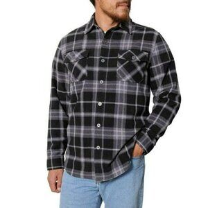 NWT Freedom Foundry Men’s Fleece Comfort Fit Plaid Button Down Shirt